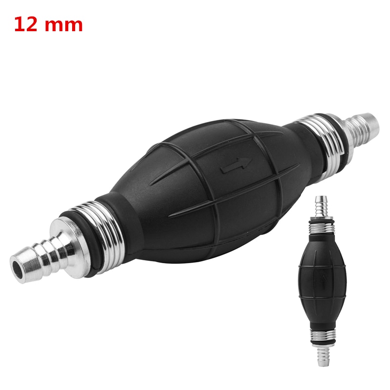 12mm High Alloy + Rubber Fuel Primer Pump Petrol Gasoline Suitable for Carburettor and Low Pressure Fuel Systems