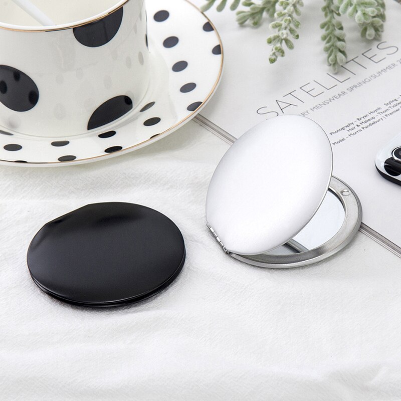 Portable Double-Sided Folding Cosmetic Mirror Female Mini Makeup Mirror Compact Pocket Mirrors