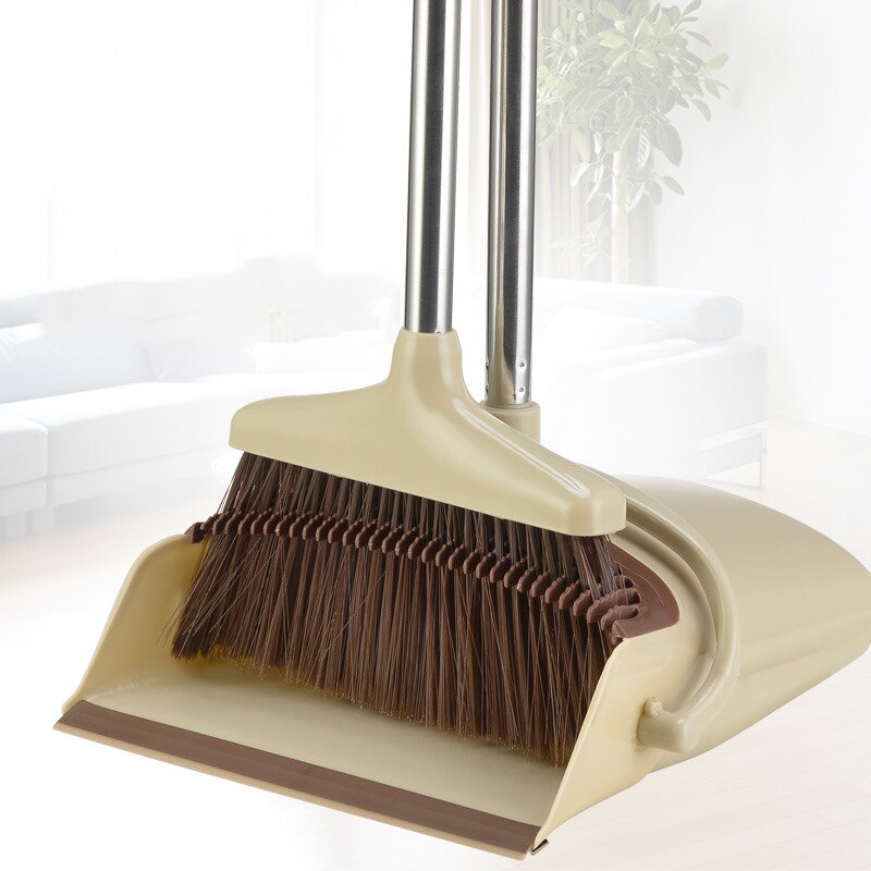 Edelstahl Magie Besen Kunststoff Winddicht Kehrschaufel Anzug Weichen Borsten Besen Verdicken fegen Boden nicht-Unterhose Griff Reinigung Werkzeuge