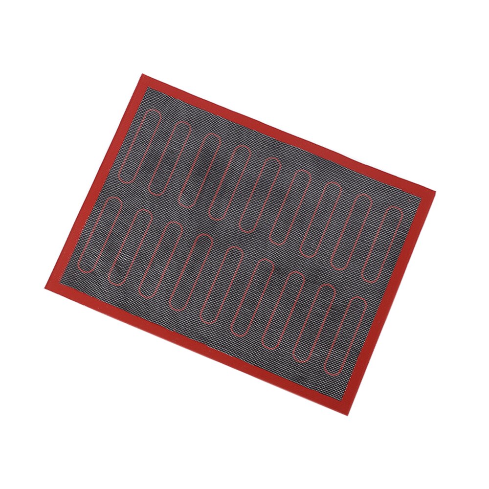 Silikone måtte 18 eclair wienerbrød non stick puff perforeret liner pad macaron cookie mat høj temperatur køkkenartikler