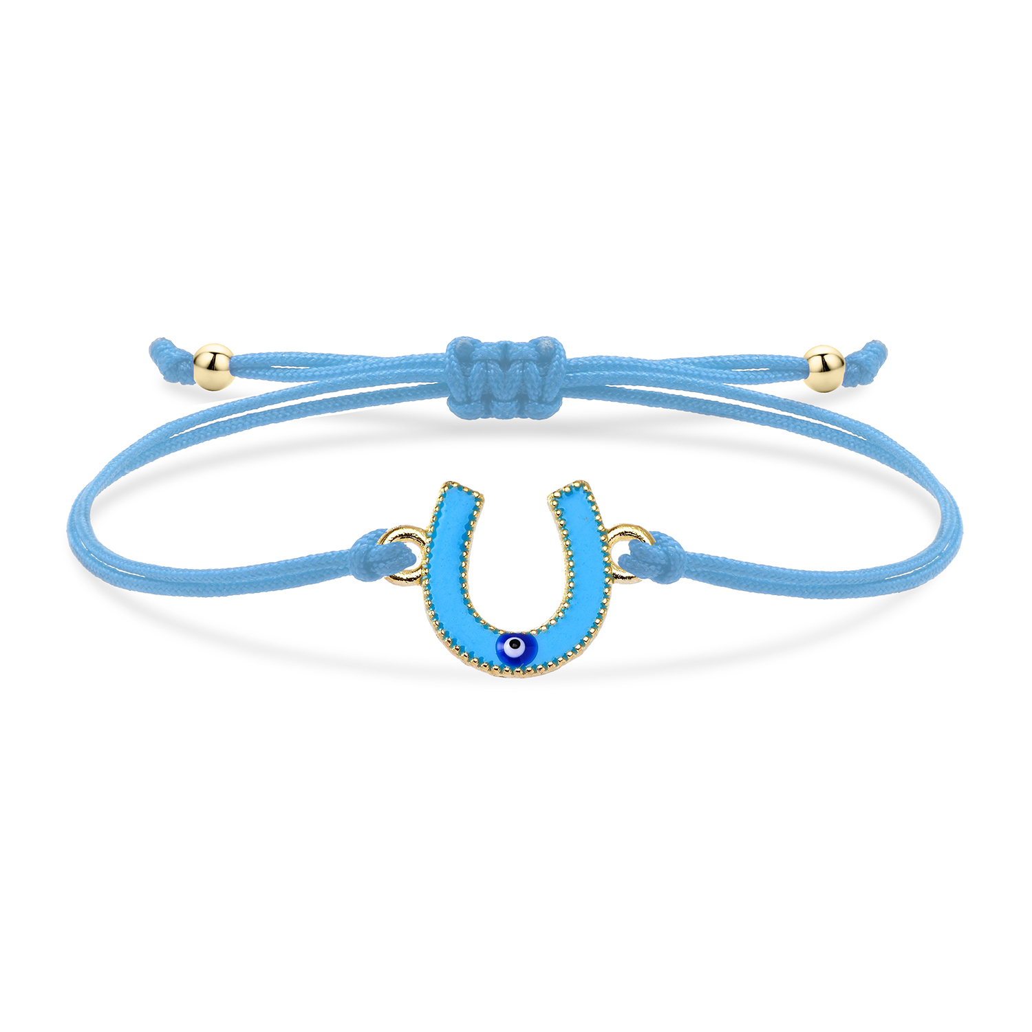 Zinklegering Emaille Hoefijzer Geluksbrenger Armband Vrouwen Meisje Kleurrijk Zwart Wit Rood Blauw Paars String Handgemaakte Sieraden Aanwezig