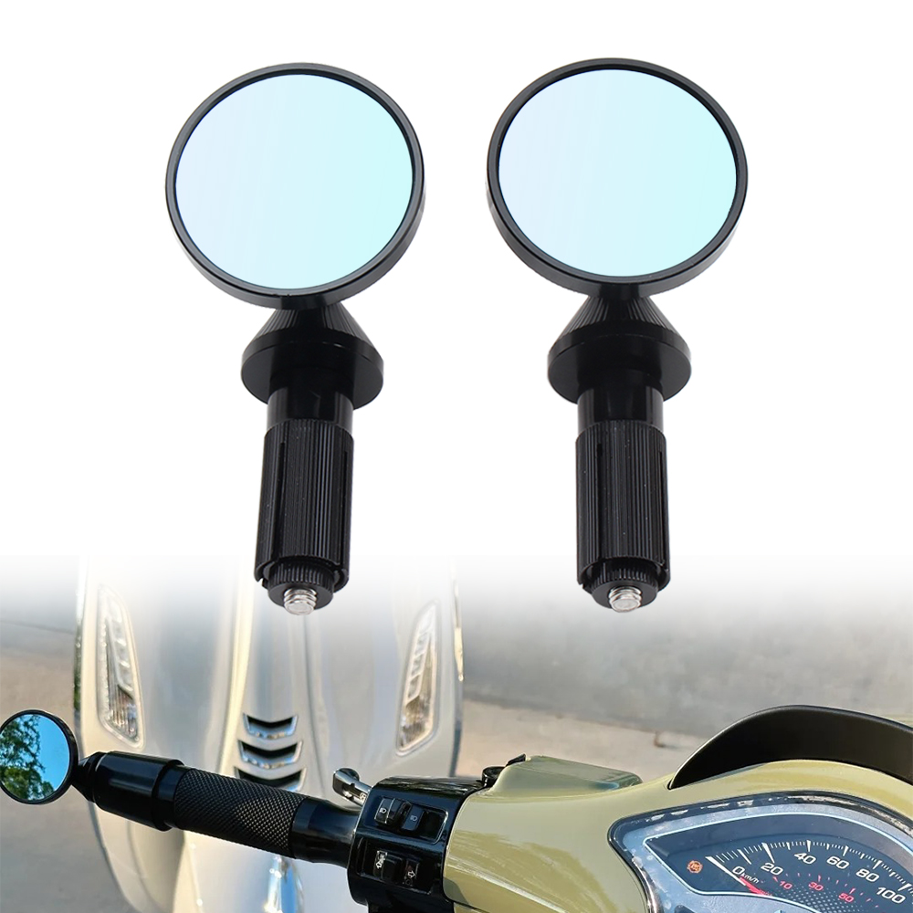 Motorfiets achteruitkijkspiegel motorfiets universele accessoires kleine ronde spiegel motorrijder handvat spiegel
