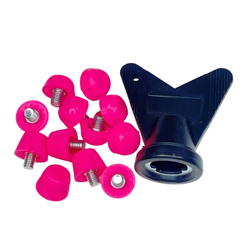 12 Stuks Voetbalschoen Vervanging Spikes 13 Mm/16 Mm Professionele Voetbalschoen Studs Voor 5 Mm Schroefdraad voetbal Schoenen: Roze / 7