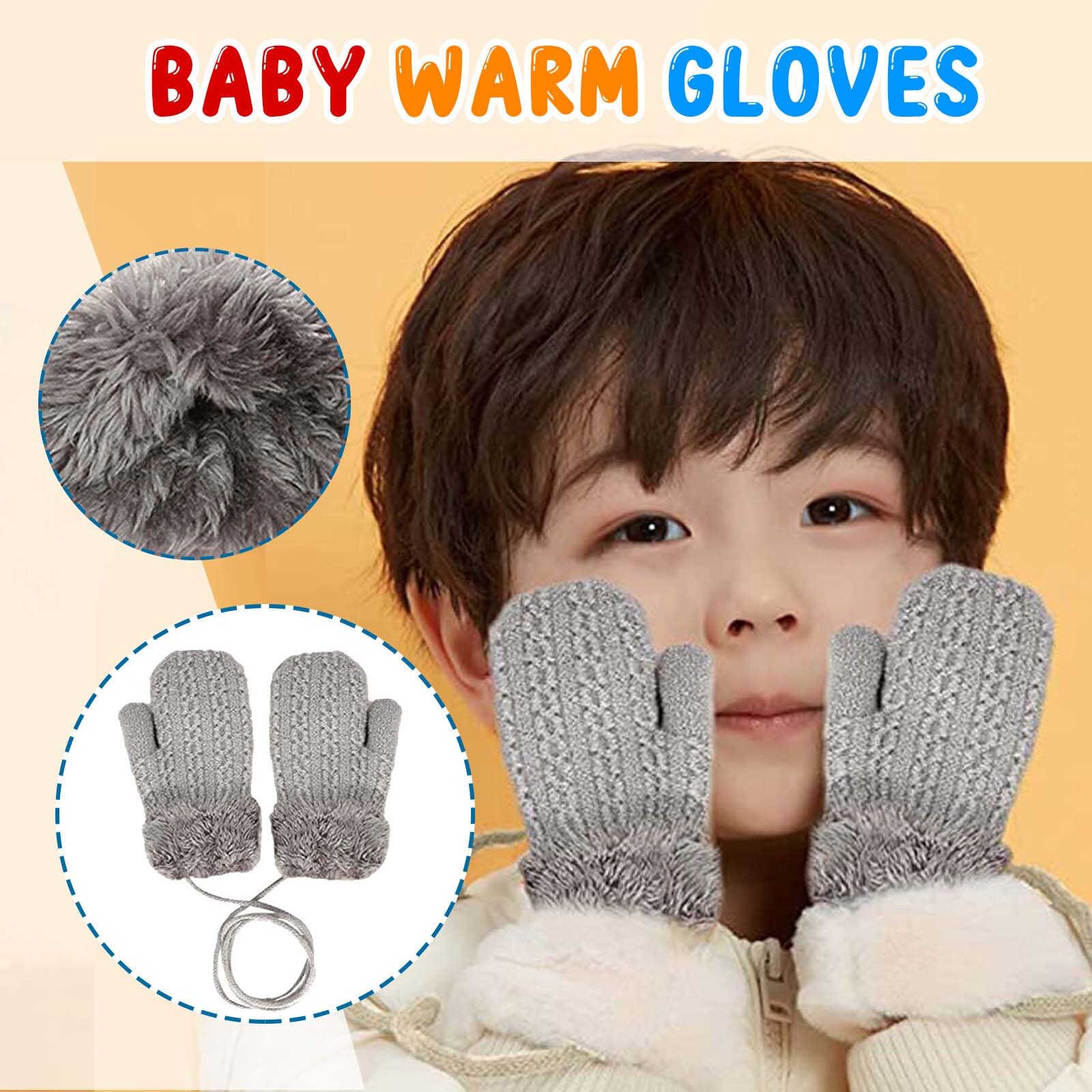 Guantes cálidos de invierno para bebé, guantes suaves y cómodos de doble capa, accesorios de 1 a 4 años, para chico #45, 1 ud.