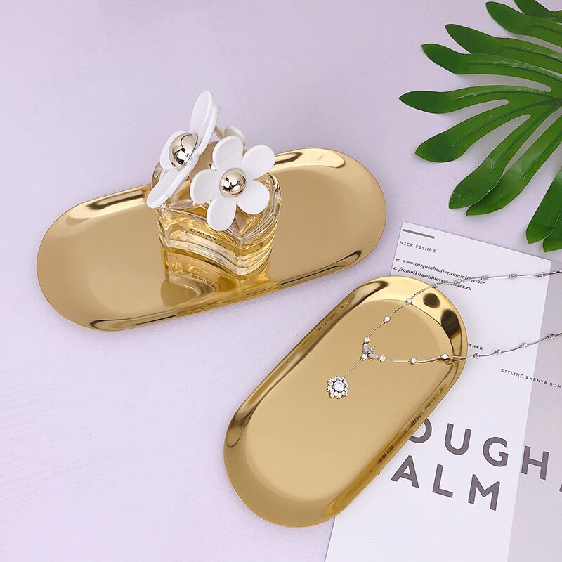 Stainless steel golden cake tray snack tray home decorations festival wedding dessert table decoration