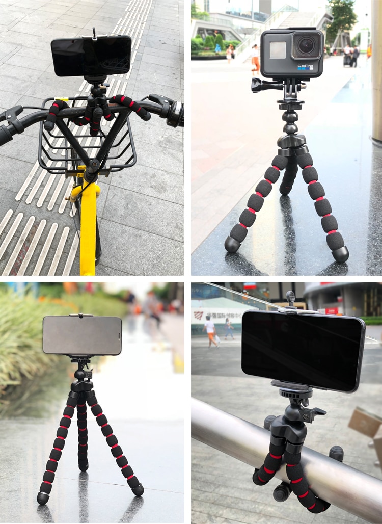 Trípodes de pulpo de araña Flexible Mini trípode móvil Gorillapod para iPhone GoPro Canon Nikon Sony tabla para cámara teléfono de escritorio