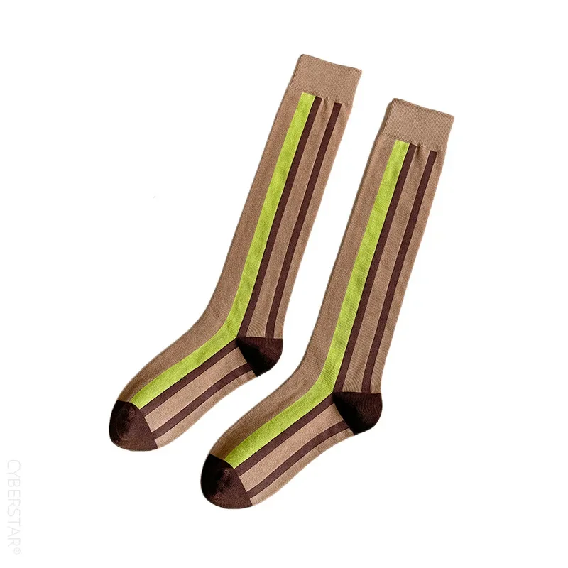 Damesmode Persoonlijkheid Trend Retro Veelzijdige Koreaanse sokken Knielengte sokken: Black