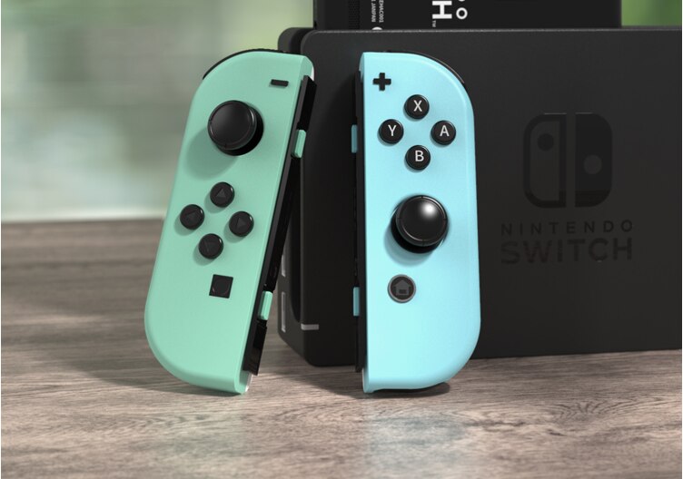 JoyCon izquierdo y derecho Original para consola Nintendo Switch, mando azul, mando rojo, accesorios de interruptor de segunda mano