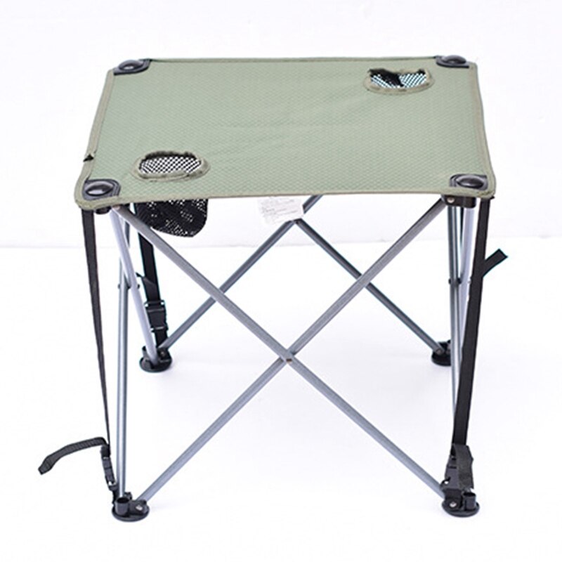 thumbnail image 2 of Folding Camping Table With 2 Cup Holders - Portable 600D Oxford Fabric Picnic Table For Outdoor Use 2 of 9