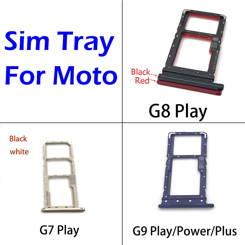 Mobile Phone SiM Tray For Motorola Moto G7 G8 G9 Play Plus Power SIM Card Slot SD Card Tray Holder Adapter