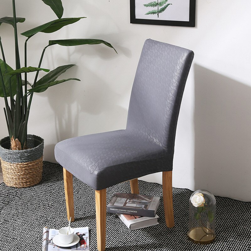 Elastic Chair Covers Home Dining Chair One-Piece Hotel PU Leather Chair Cover: 3 / 60*60cm