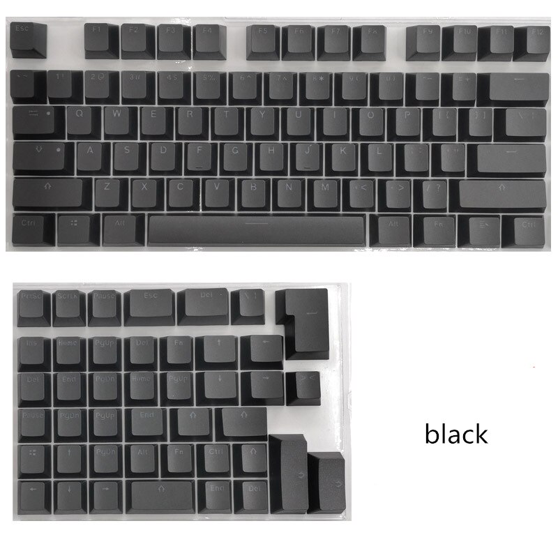 118 PBT Keycaps Set For 61 64 68 71 82 84 Layout Mini Mechanical Keyboard Key Cap RGB Letter Green Purple White Black Universal