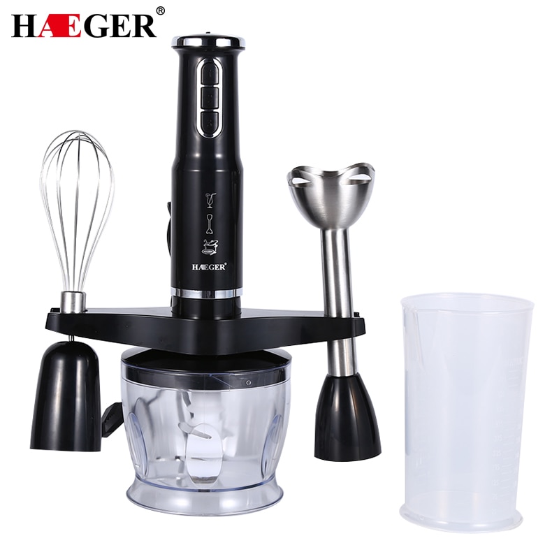 600W Electric Handheld 3in1 Blender Chopper Whisker Cup Multifunctional Blender Fruit Vegetable Hand Mixer For Food Processor
