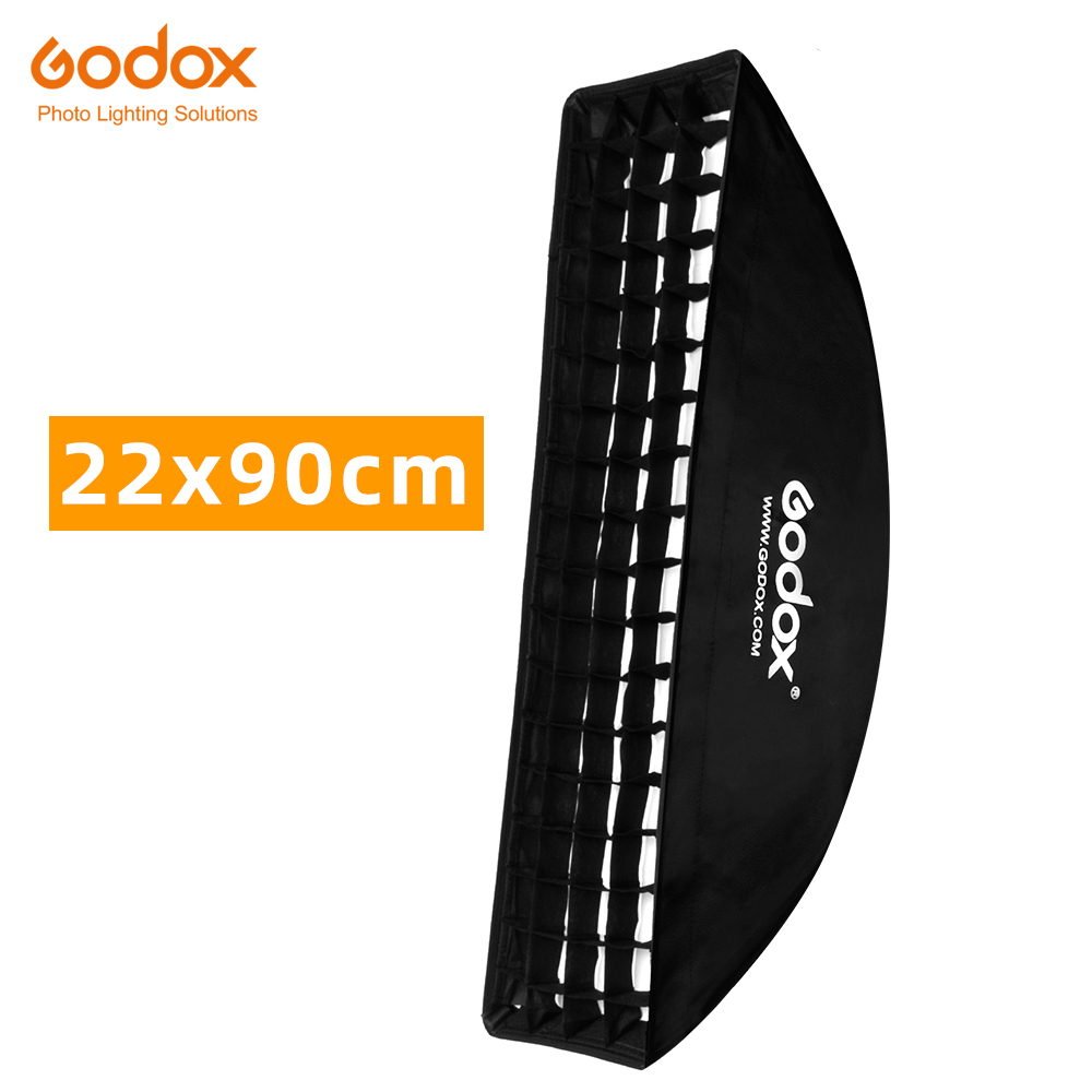 Godox – boîte à lumière rectangulaire en nid d&#39;abeille, 22x90cm 30x120cm 35x160cm, boîte à lumière pour Flash de Studio Bowens Mount: FW22X90CM