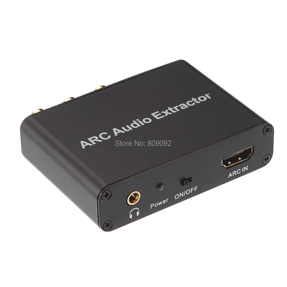 192KHz Aluminium ARC Audio Adapter HDMI Audio Extractor Digitaal naar Analoog Audio Converter DAC SPDIF Coaxiale RCA 3.5mm Jack uitgang