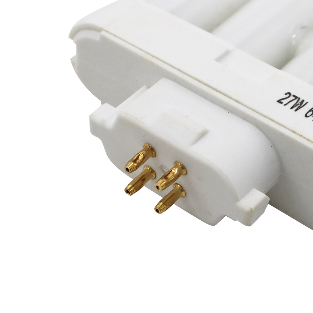 Fire nåle fluorescerende lysrør firkantede stifter øjenbeskyttelse lampe-rør 6500k energisparelampe 15w 27w g10q ac220v