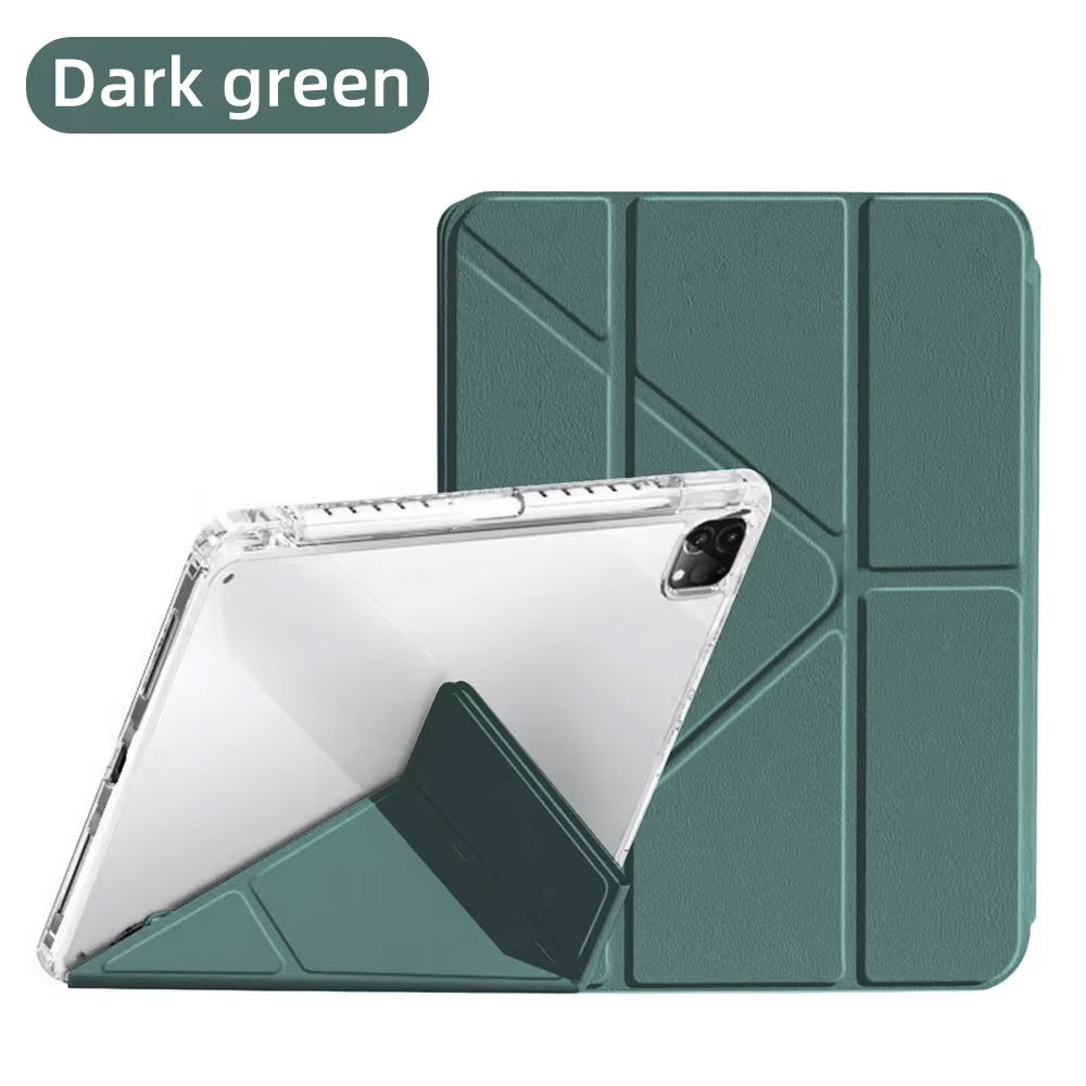 For iPad 10th Generation Case Y-fold Track Clear Cover for Air 4 5 6 10.9in 11in 13in For Air 2 9.7 Pro 11 12.9 13 Mini 6 7 Case: TEN / Red