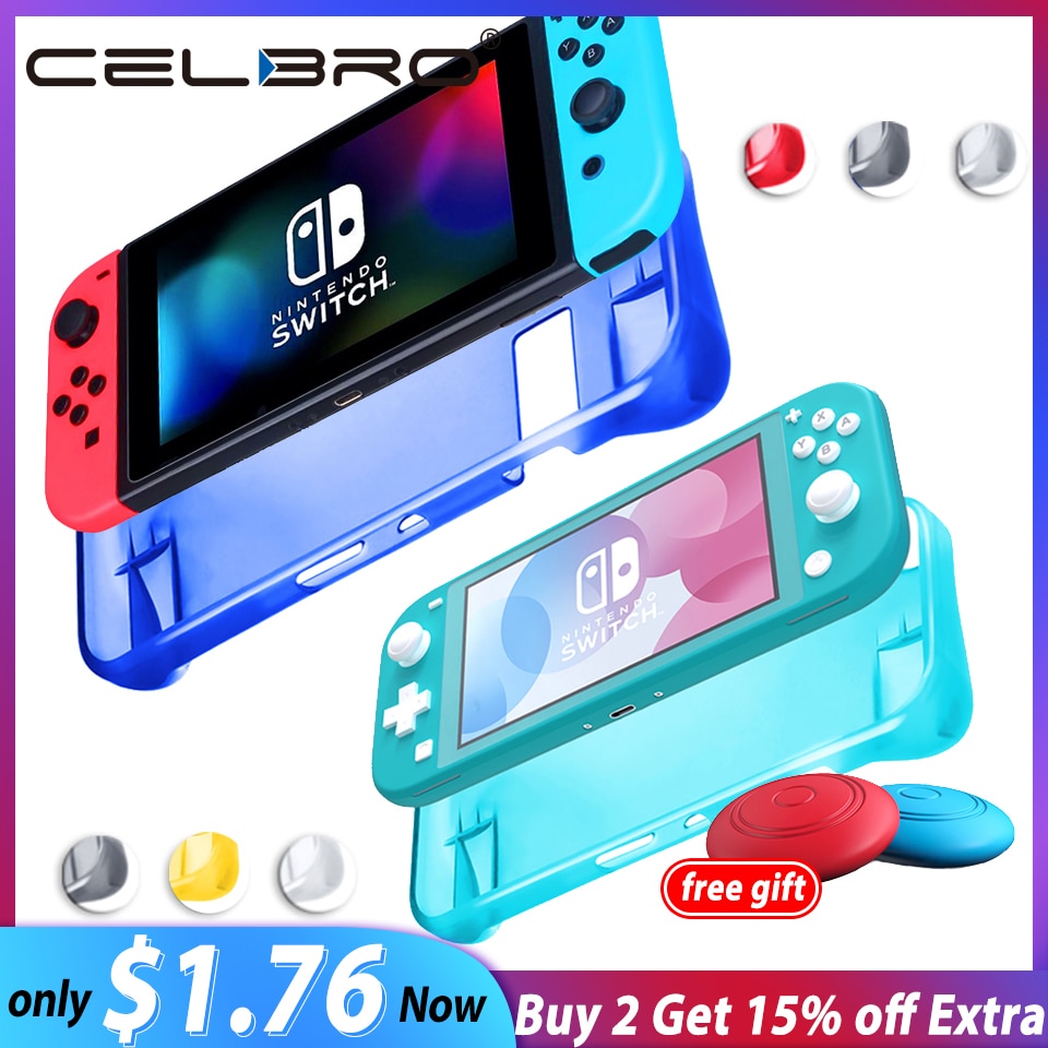 Soft Silicone Cover for NS Switch Lite Capa Protective Silicon Fundas TPU Coque Shells for Nintendo Switch Lite Case Clear Black