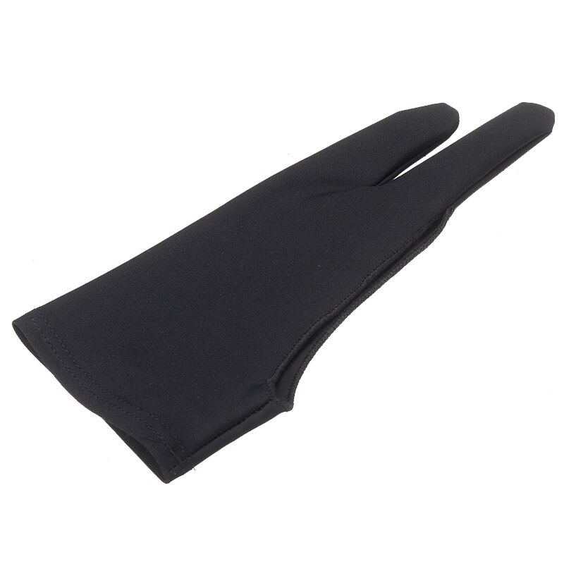 Black Two Finger Drawing Gloves Artist Graphics Anti-fouling Glove For Art Student Pen Drawing Tablet Pad Supplies
