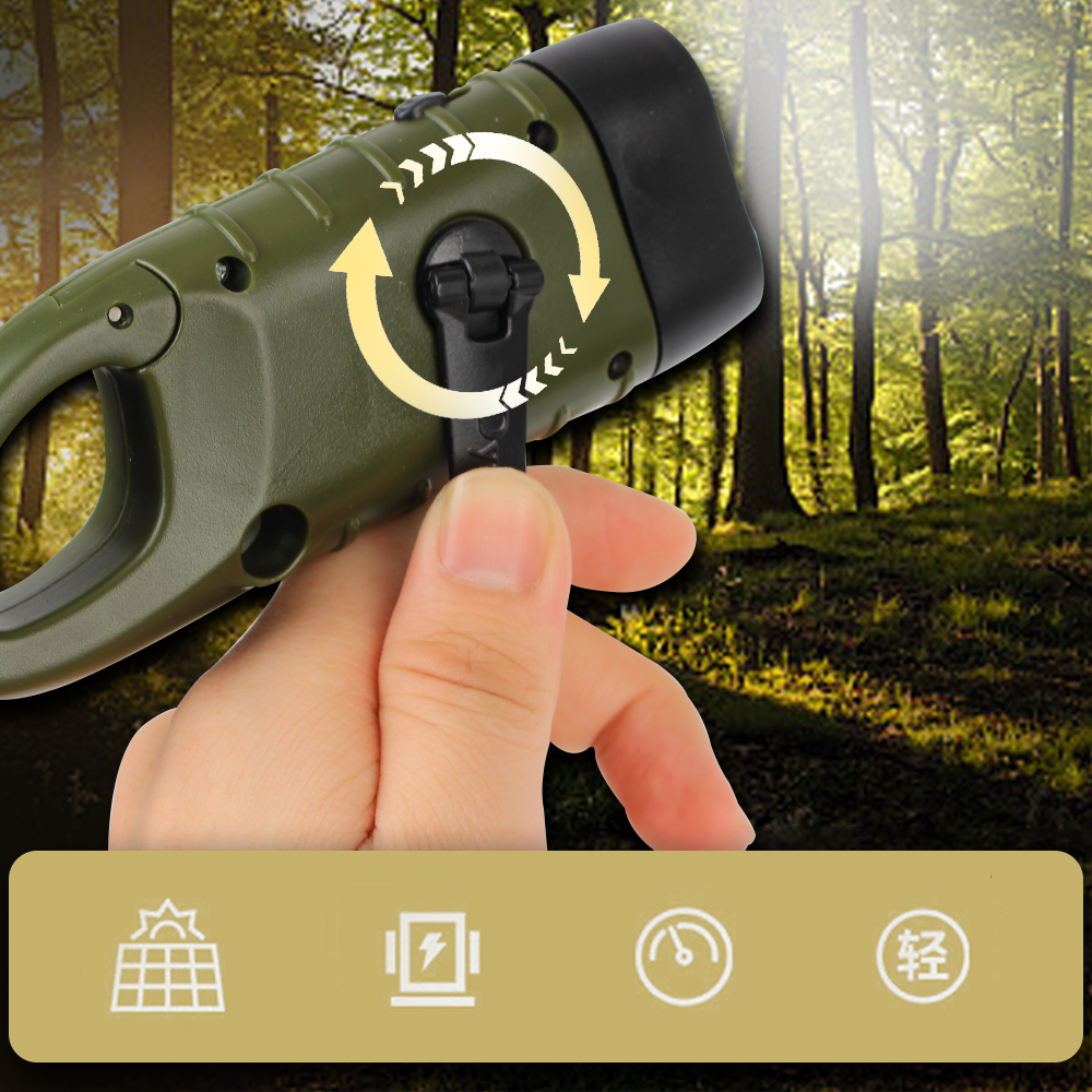Für Outdoor-Camping Bergsteigen tragbare Handkurbel Dynamo LED Taschenlampe Zelt Licht Taschenlampe Laterne Solarenergie