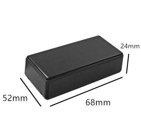 Caja de plástico ABS impermeable para instrumentos, caja de almacenamiento para proyectos, suministros electrónicos, color negro, DIY, 3 uds.: 68 X 52 X 24MM