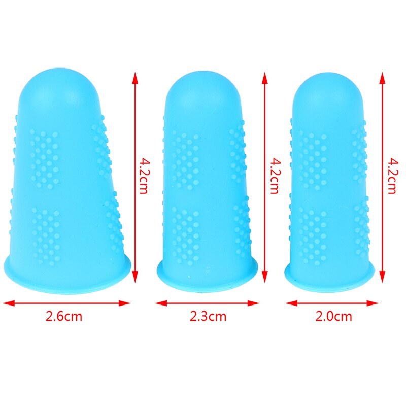 3 unids/set Protector de silicona para dedo funda anticorte resistente al calor antideslizante dedos funda para utensilios de cocina: 1