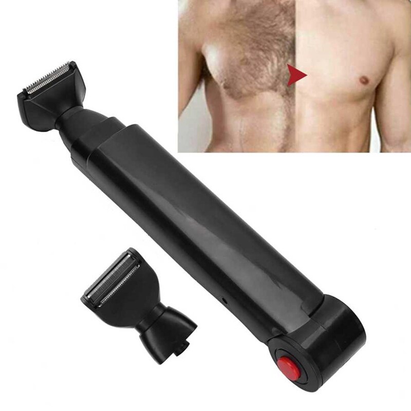 Rasoir électrique pour le dos, USB, pliable, Double face, pour l'épilation du corps, sécurisé