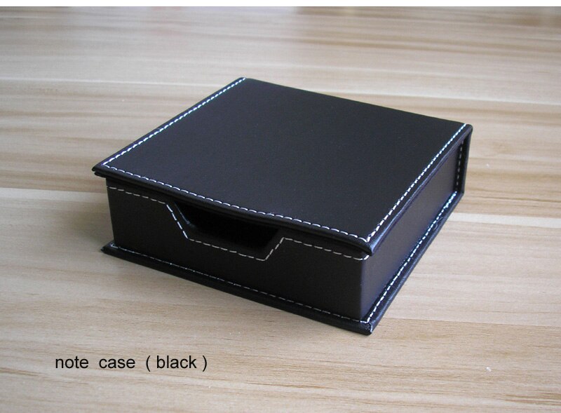 4 unids/set madera de cuero de puerco Oficina organizador para escritorio de oficina organizador de escritorio y papeleria negro brownK219