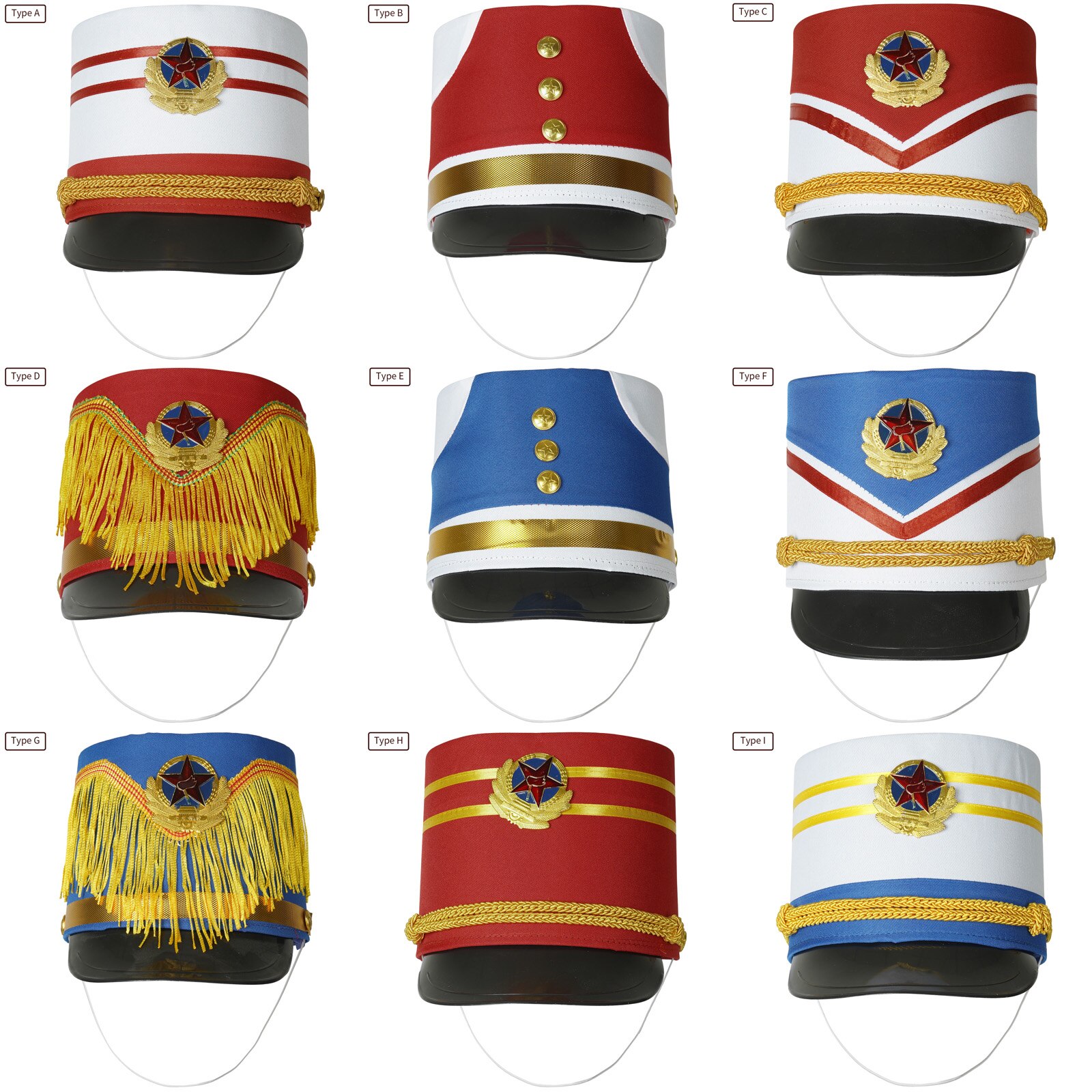 British Royal Guard Drum Head Hat Kid AdultHalloween Cosplay William Soldiers Students Brass Band Honor Guard Flag-Raiser Hat