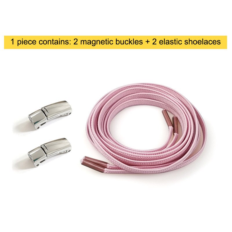 Lacci magnetici elastici 1 secondo chiusura lacci creativi rapidi senza lacci lacci per scarpe bambini adulti Unisex lacci per scarpe Sneakers lacci per scarpe: Colore rosa