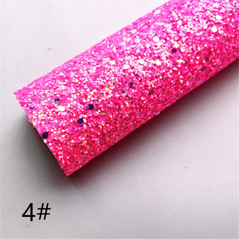 20*33cm A4 sheet shiny solid colors chunky glitter sheet for bow and bag