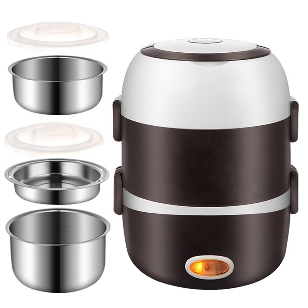 Electric Lunch Box Rice Cooker Food Warmer Bento Lunch Box Heater Multifunctional Food Storage Warmer Container: H26854US