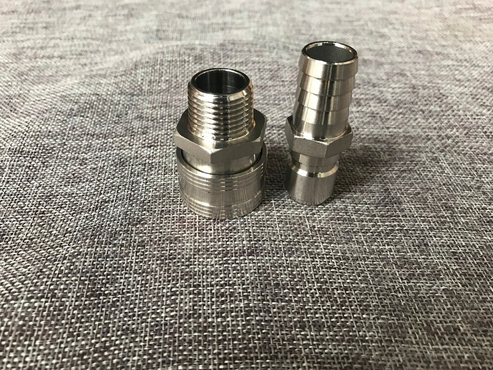 homebrew Hoge Flow Rvs Quick Disconnect 5/8 "Slangtule Set, Homebrew Fitting, Brewer Hardware
