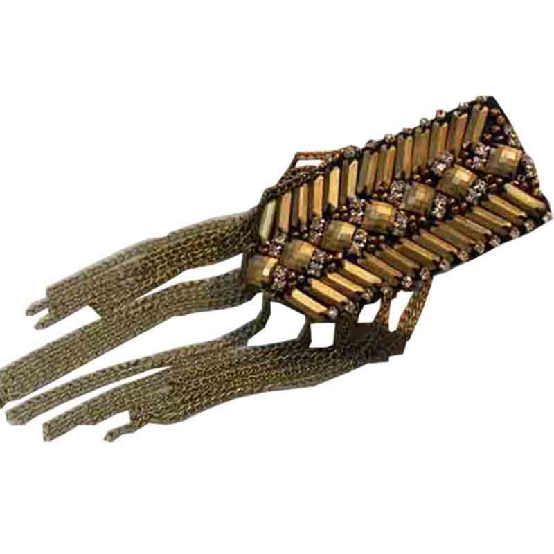 Badges Chain Fringed Shoulder Pads Stage Costume Tassels Shoulder Pads Vintage Tassel Link Chain Epaulet Shoulder Boards