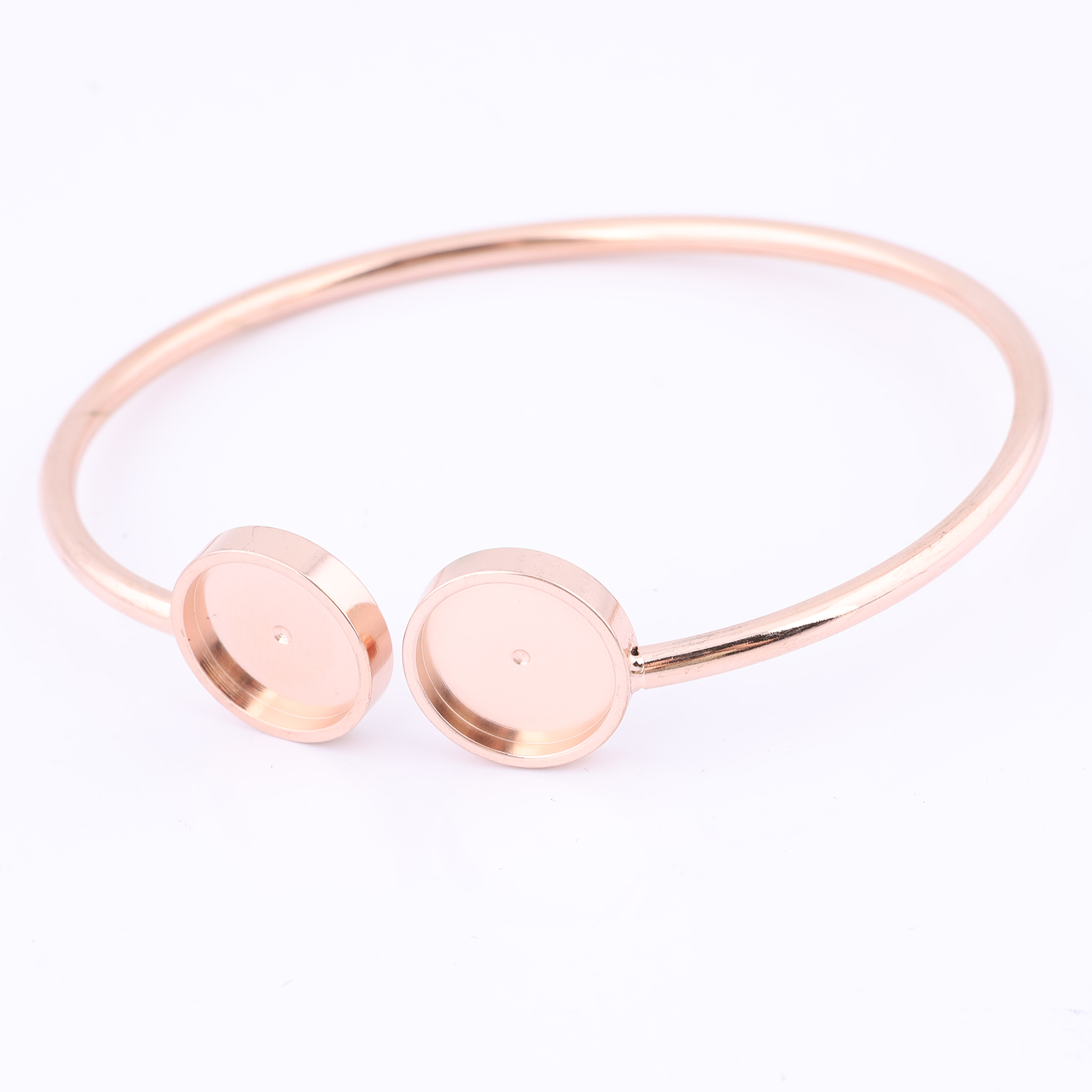 5Pcs Rvs Buigbare Manchet Armband Blanks Fit 12Mm Cabochon Bangle Base Instelling Bezels Diy Sieraden Maken Bevindingen: green