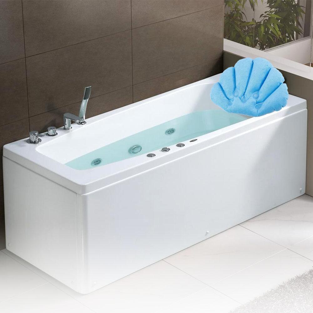 1Pc Bath Pillow Spa Inflatable Shell Shaped Neck Bathtub Cushion Random Color Bathroom Accessories Bath Tub Pillow