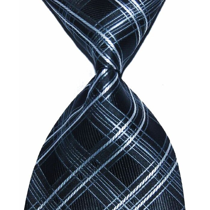 Sort jakkesæt slips slips til mænd 10cm brede mandlige strikket slips silke jacquard vævet formelt slid business bryllupsfest