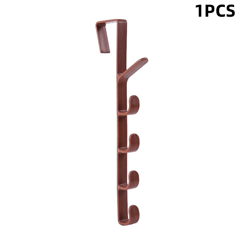 1/5/10 stuks achter de deur kapstok hanger achter de deur kast kledingkast slaapzaal deur haak opbergrek: Rood