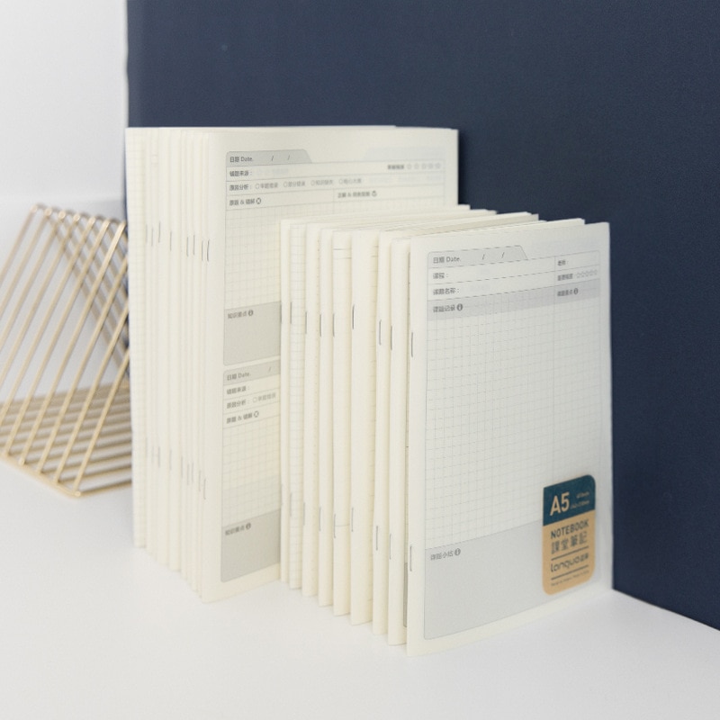 Cuaderno A5 Journal Soft PP Cover Grid Dot Cornell Note Book planeador diario semanal Notpad útiles escolares para estudiantes viajeros