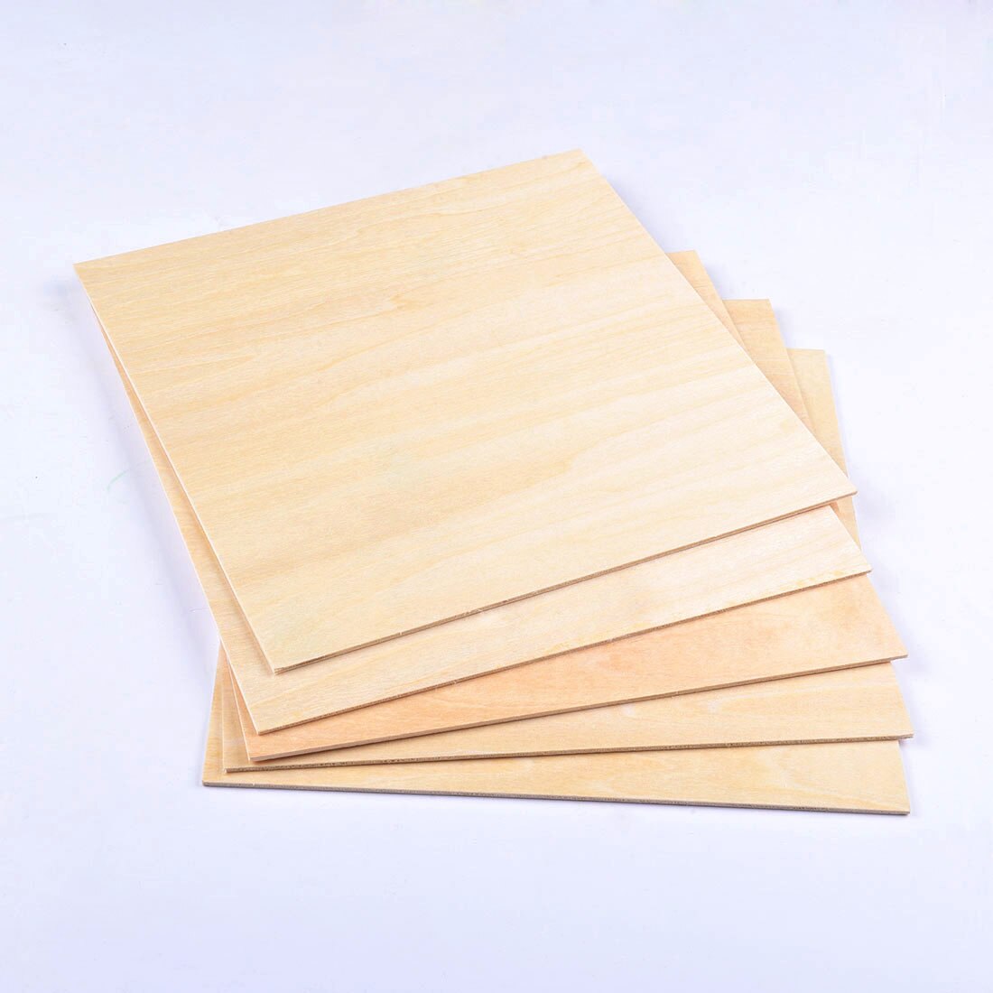 5 stk firkantet basswood plade bord 20 x 20 x 0.2cm til diy modelfremstilling og håndværk