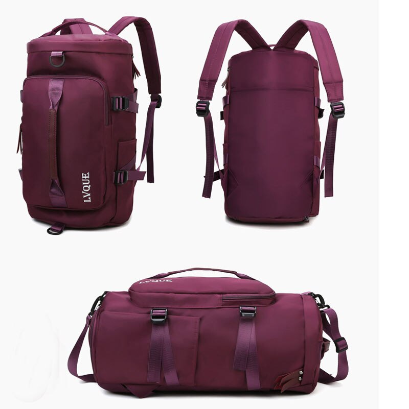 Sac à dos de voyage, sac de voyage en plein air avec compartiment à chaussures, sac à livres pour ordinateur portable, sac de Sport pour le week-end et le jour: dark purple