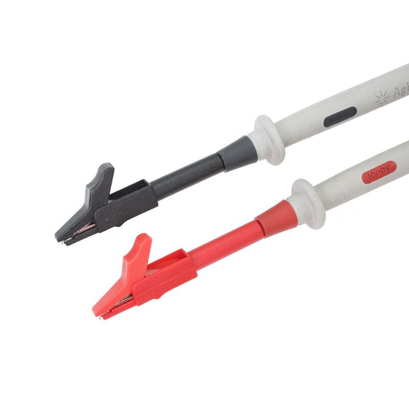 2 stk 4mm fulle beskyttende alligatorklemmer krokodilleklemme til multimeter