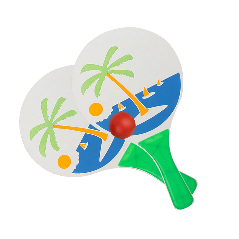 3 pçs crianças pequena bola de badminton raquetes praia beachball raquete crianças ao ar livre suprimentos