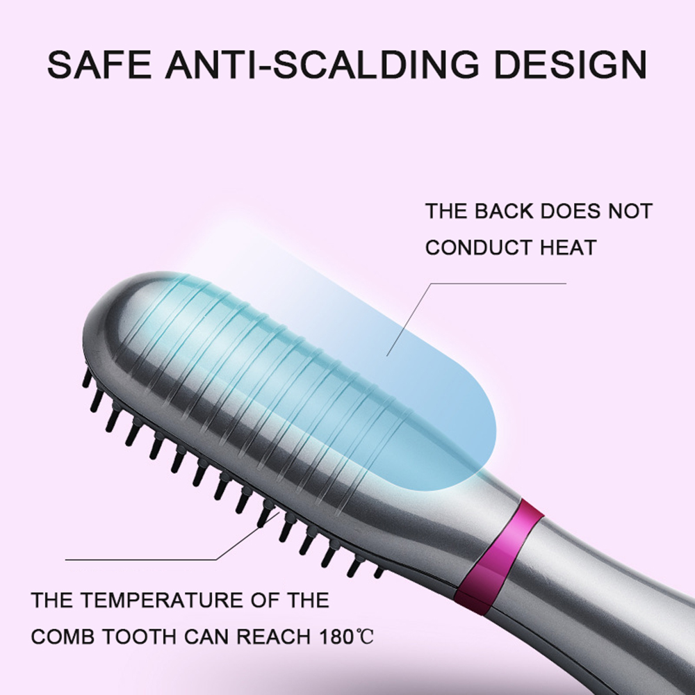 Electric Hair Dryer Comb Straightener Dual-purpose Air Brush Ceramic Anti-ironing Blower Multi-function Styling Tools