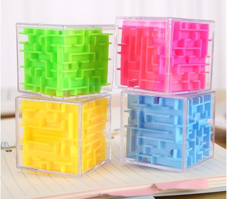 3D Doolhof Magische Kubus Transparant Zeszijdige Puzzel Speed Cube Rollende Bal Game Cubos Doolhof Speelgoed Voor Kinderen Educatief