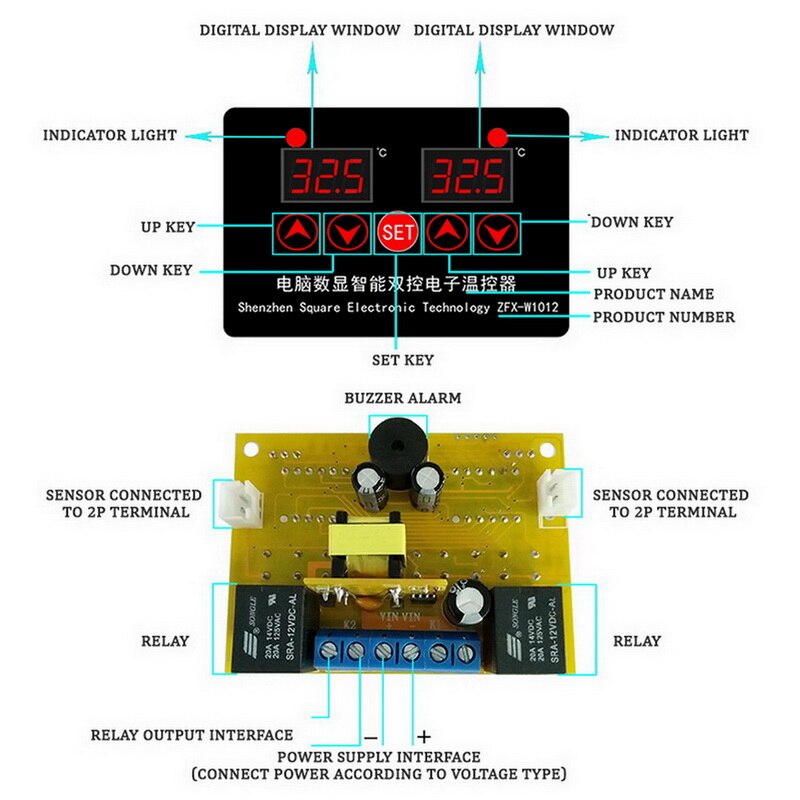 Smart temperature sensor alarm H&L temperature alarm over temperature alarm temperature controller Oven breeding incubation