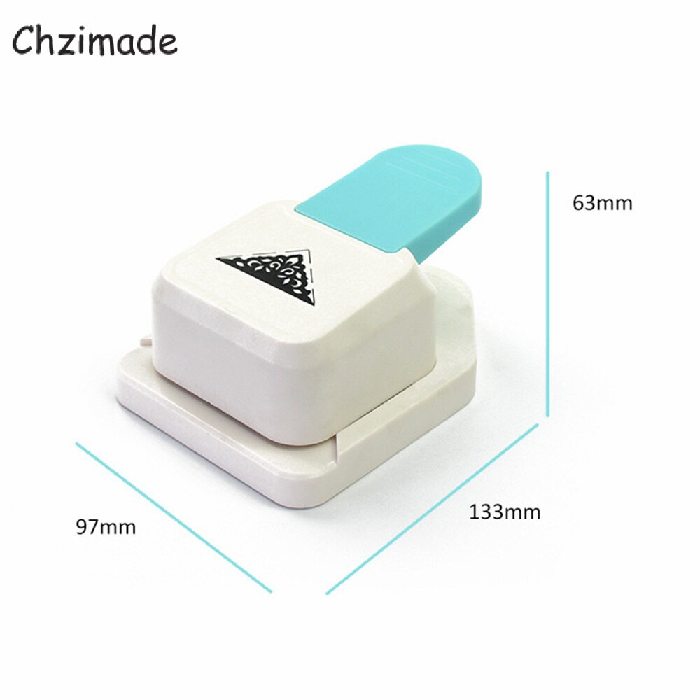 Chzimade Driehoek Vormige Grote Hoek Papier Snijmachine Punch Card Photo Cutter Tool Grens Puncher Scrapbooking Ambachten: Default Title