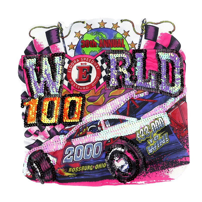 Grote Borduurwerk Auto Sequin Doek Stickers Kleding Patch Jas T-shirt Gat Stickers Cartoon Decoratieve Stickers E-02