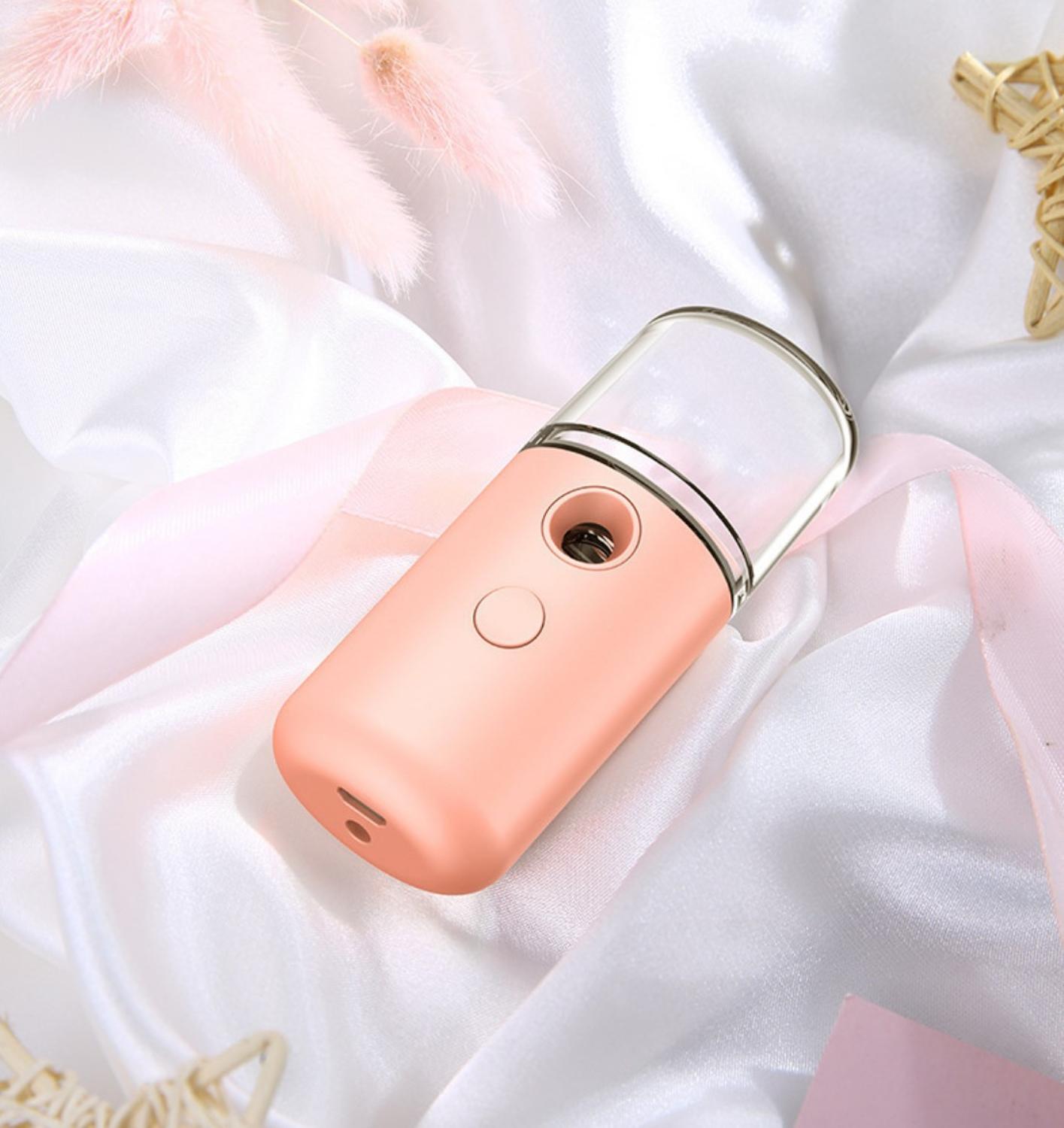 Portable Small Air Humidifier USB Rechargable Handheld Water Meter Ultrasonic Charging Diffuser Mini Milk Oil Steamed Face: F