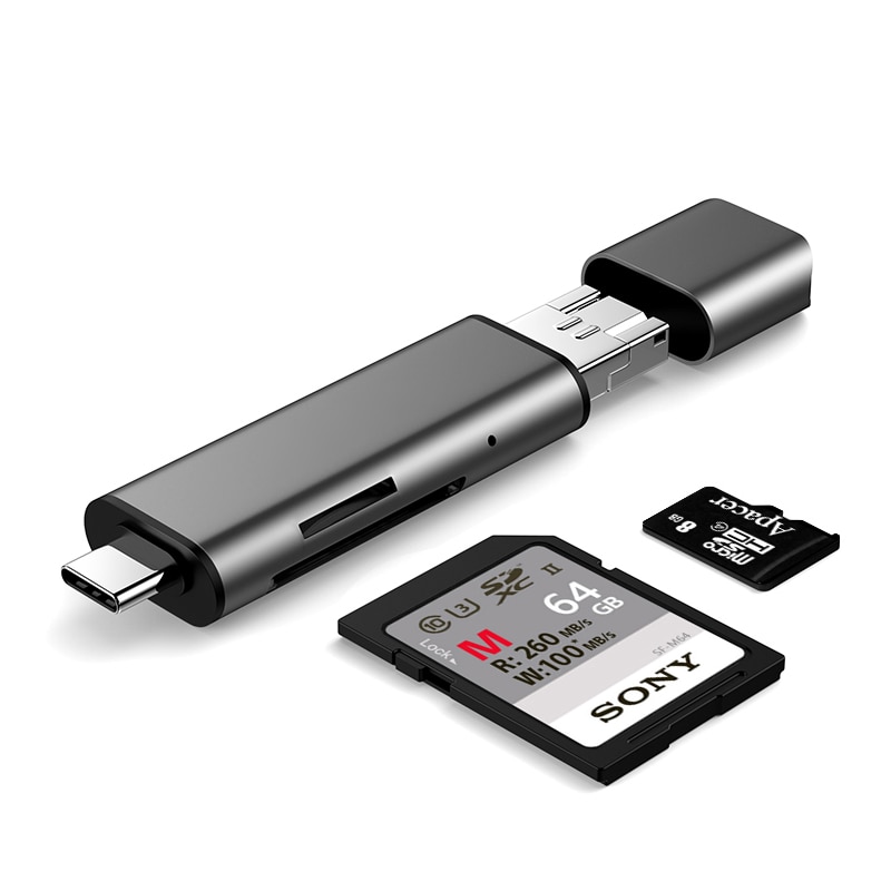 SD Kaartlezer micro sd TF card USB SD adapter Tf-kaart OTG Adapter multifunctionele cardreader Smart Memory USB kaartlezer